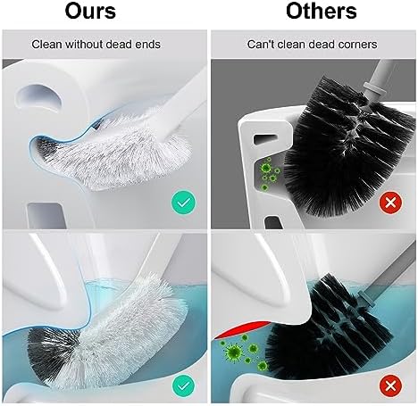 HAMITOR Toilet Plunger Brush Combo Set with Holder