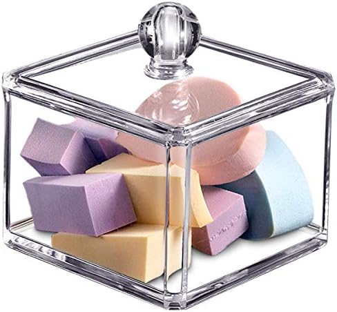 SheeChung Clear Acrylic Q-tip Holder Bathroom Vanity Storage Organizer
