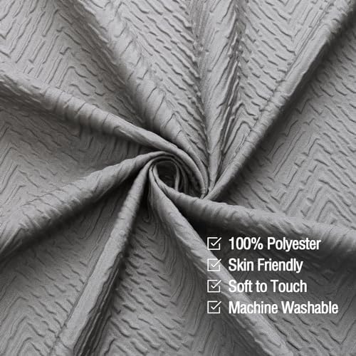 Gibelle Ombre Grey 3D Textured Shower Curtain Set