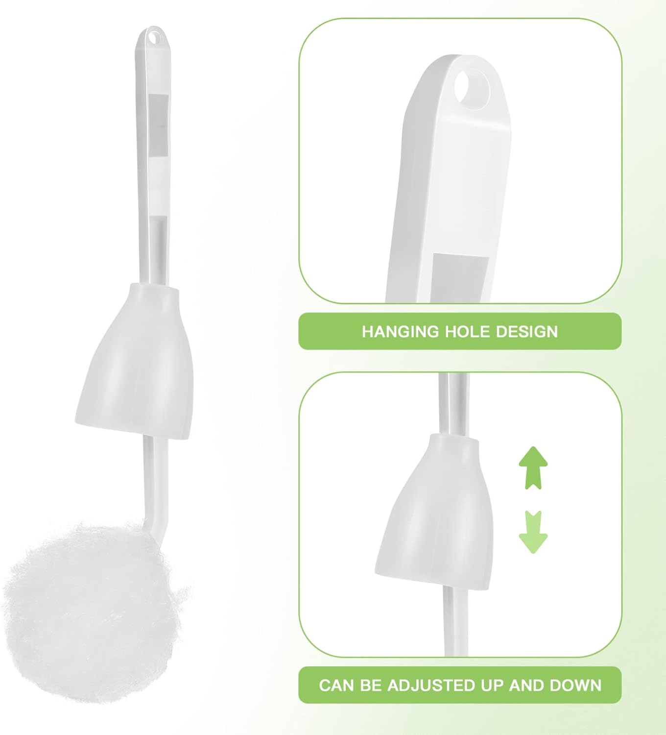 Tofficu Toilet Brush 5 Pcs with Handles for Deep Cleaning