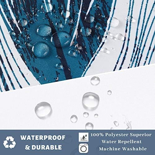 Ecoehoe 71x79 Waterproof Shower Curtain Set with Mesh Window