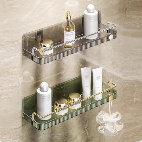 ANNBKA Shower Caddy with 1 Layer Black Wall Mount