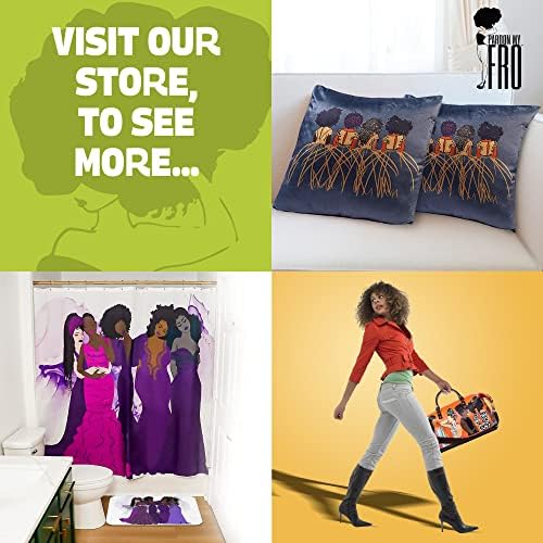 Pardon My Fro Harmony Shower Curtain - 71x71 White 100 Polyester Chic Print