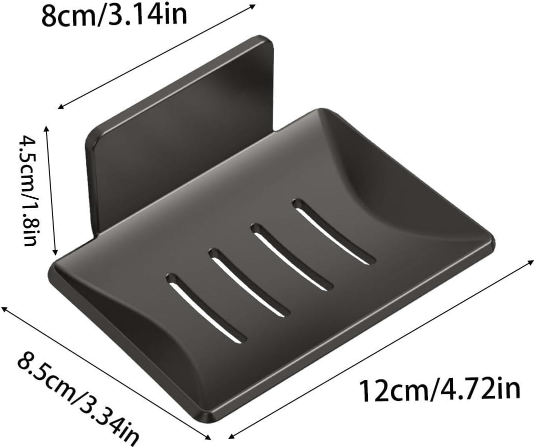 2 Pack Stainless Steel Soap Holders with Drainage for Shower and Bathroom