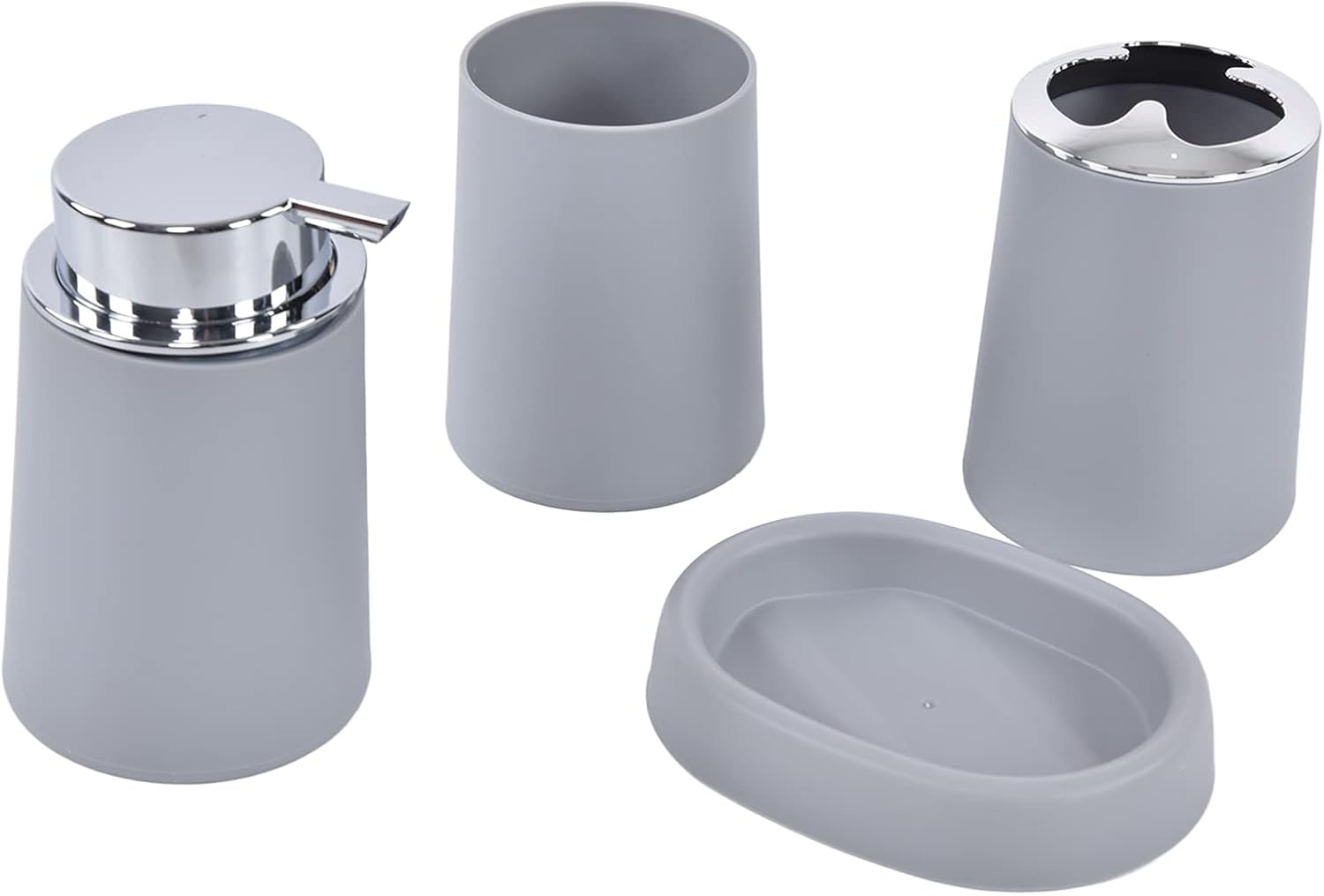 4 Piece Stainless Steel Bathroom Accessories Set - Modern and Durable
