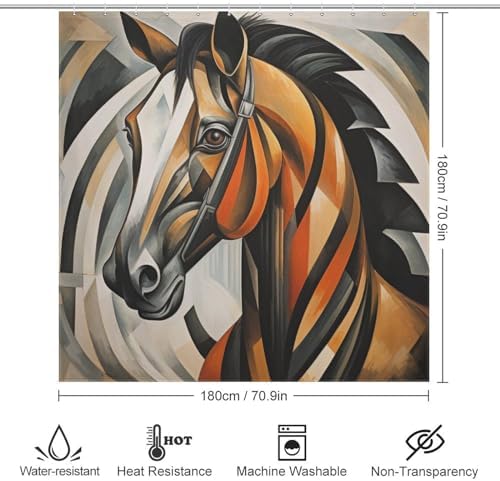 Zebra Shower Curtain Set with 12 Hooks 72x72in