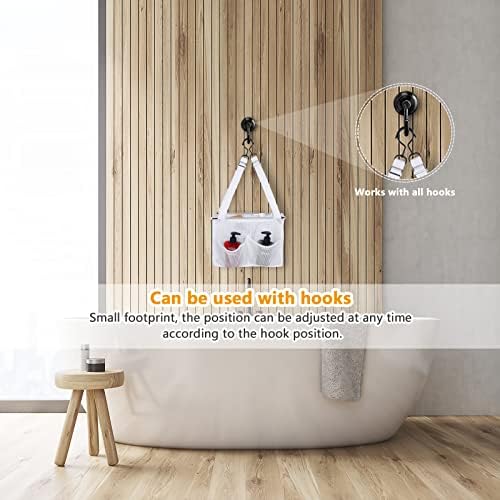 Phying Hanging Mesh Shower Caddy with 4 Pockets