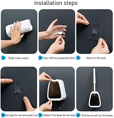 NLIAN Toilet Brush and Holder Set - Automatic Opening and Closing