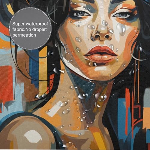 DAOWANGZUO Female Face Shower Curtain Set 1