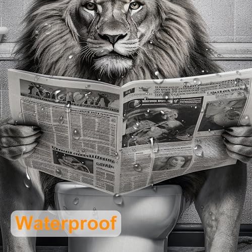 Lion Funny Shower Curtain 72x72 Inch with Hooks