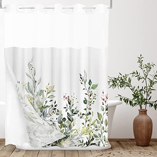 Tititex Snap-In Liner Shower Curtain Set 72x72 Inch
