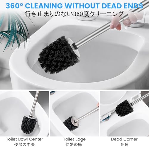 Smartbin Toilet Brush and Holder with Double Layer
