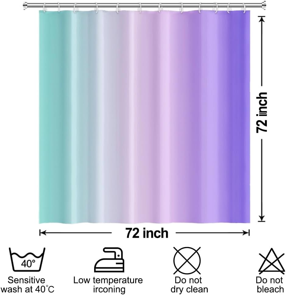 Uiiooazy Rainbow Shower Curtain Set 72x72 Inches