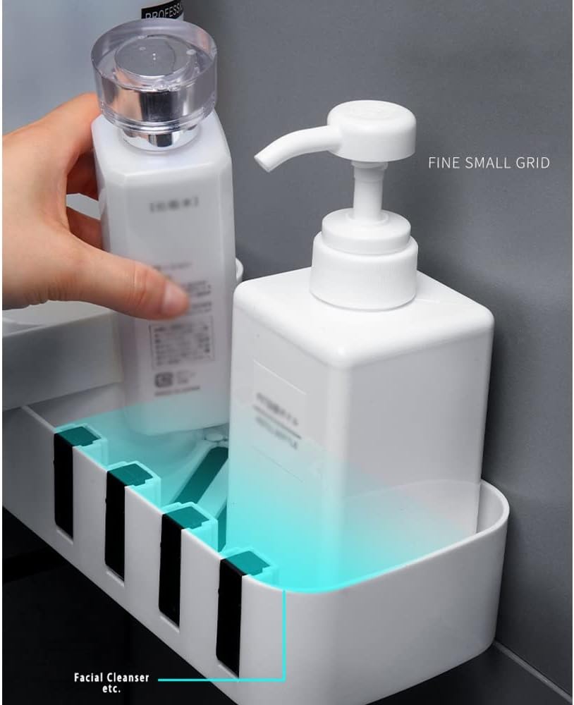 Shower Caddy with Rotating Shelf and Dry Storage Design