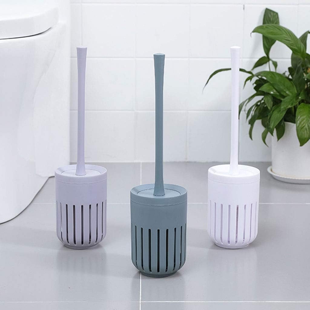 Toilet Brush with Bracket Spherical Nylon Head Durable and Easy to Use