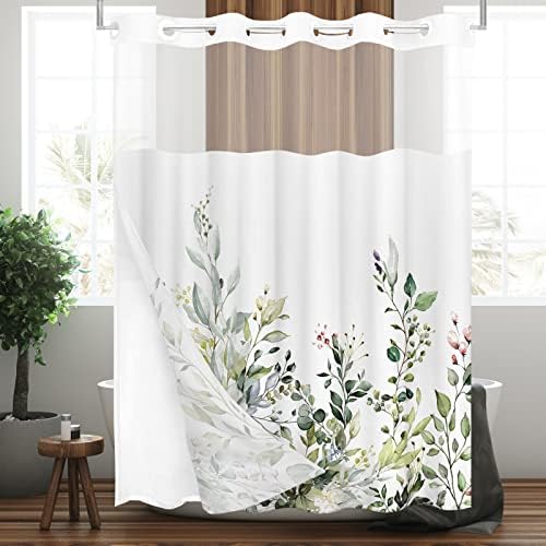 Tititex Snap-In Liner Shower Curtain Set 72x72 Inch