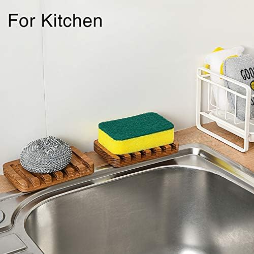 SUBEKYU Wooden Soap Dish with Self Draining Tray 1