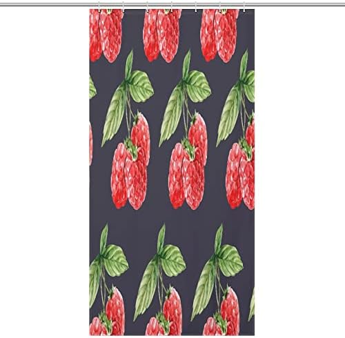 Sweet Natural Food Strawberry Shower Curtain with 12 Hooks