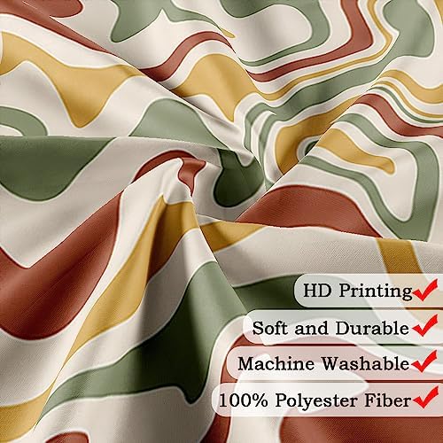 Dongbei Boho Sage Green 72X72in Shower Curtain with Hooks 1