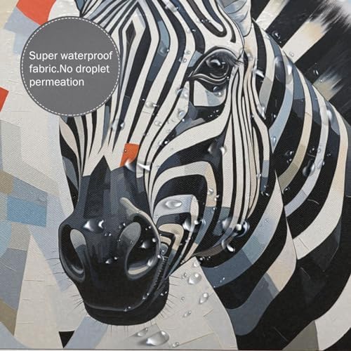 DAOWANGZUO Zebra Shower Curtain Set 72x72in