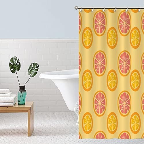 Fresh Fruit Shower Curtain Liner 35x71 Lemon Pattern
