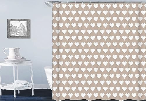 Homxi Khaki Grommet Shower Curtain 59 x 70 1