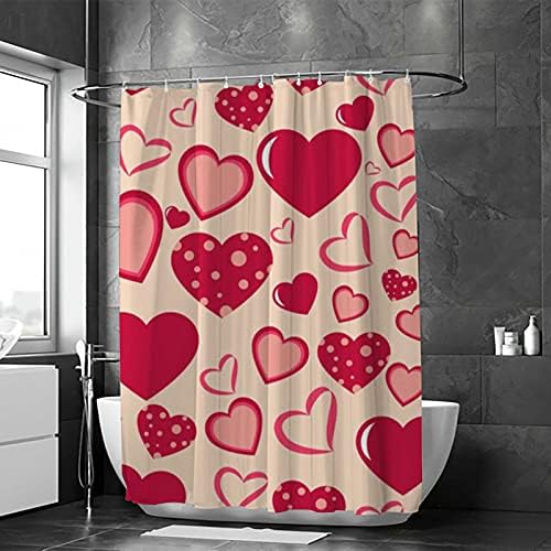 Hapuxt Waterproof Shower Curtain with 12 Hooks 60x72 Inch