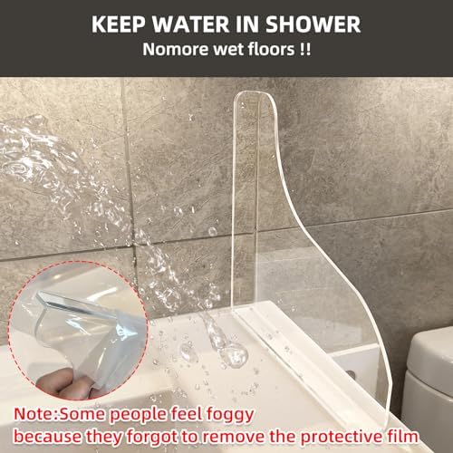 KOMOHOM Shower Splash Guard for Bathtub Corner
