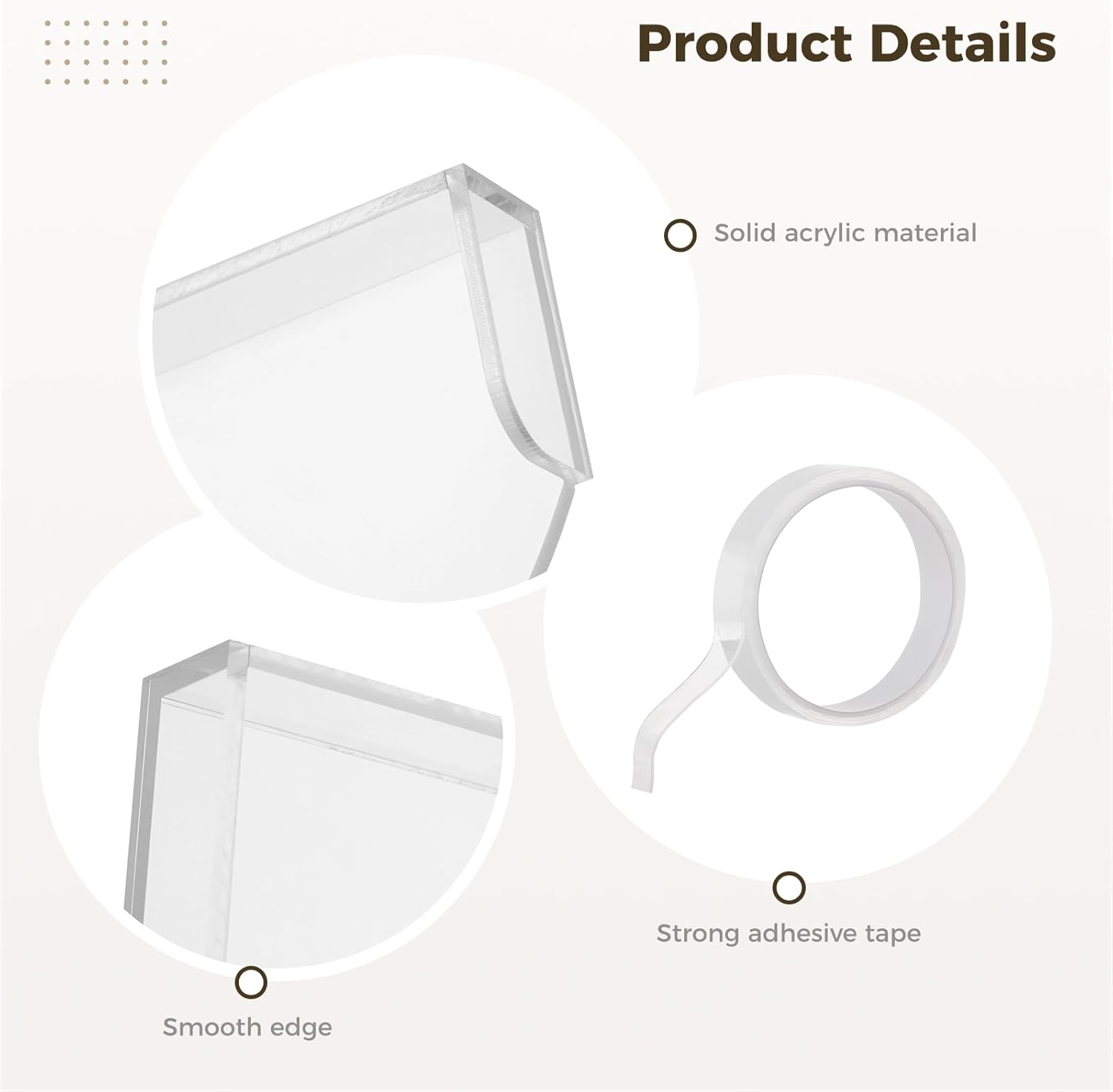 Lnrueg 2PCS Clear Shower Splash Guards with Adhesive Tape