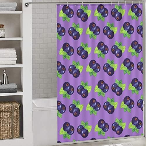 Blueberry Shower Curtain with 12 Hooks 60x72 Inch 1