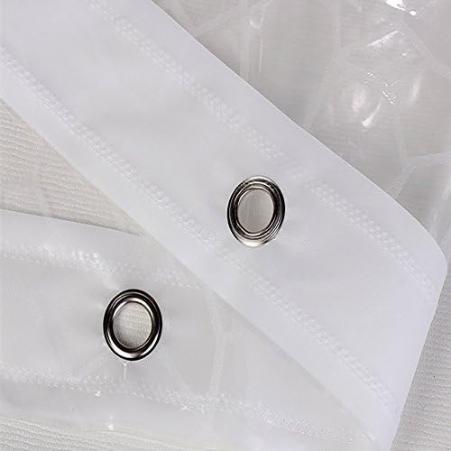 AooHome 72x72 Inch Clear EVA Shower Curtain with Bottom Magnets