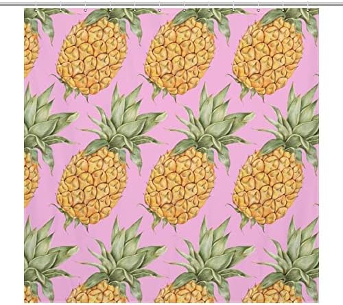 Fruit Pineapple Pattern Shower Curtain 72x72in