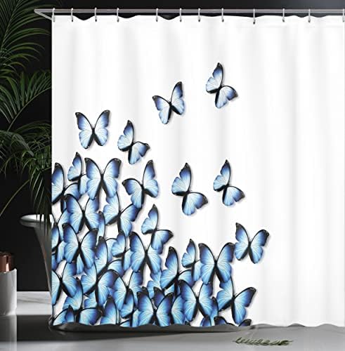 Ambesonne Butterflies Shower Curtain Set with Hooks 1