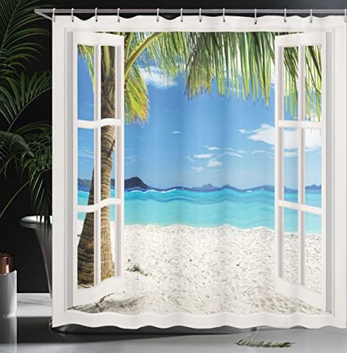 Ambesonne Turquoise Shower Curtain Set 69x70