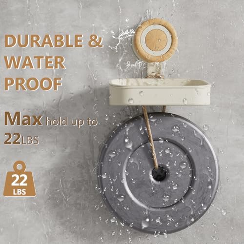 Cinola Double Layer Suction Cup Soap Dish for Shower Wall Mount