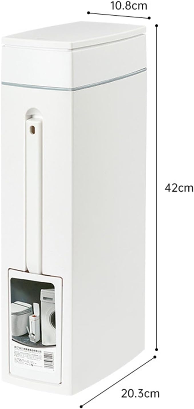 DimyFew Bathroom Bin with Toilet Brush Holder Set
