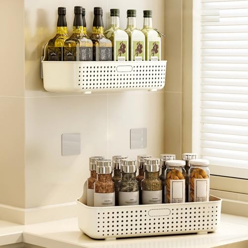 Wall Mounted Storage Basket for Bathroom and Kitchen