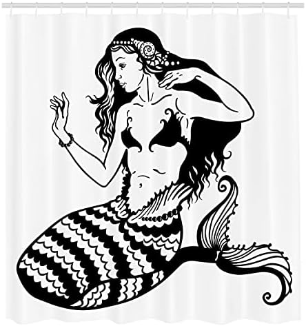 Ambesonne Mermaid Underwater Shower Curtain Set