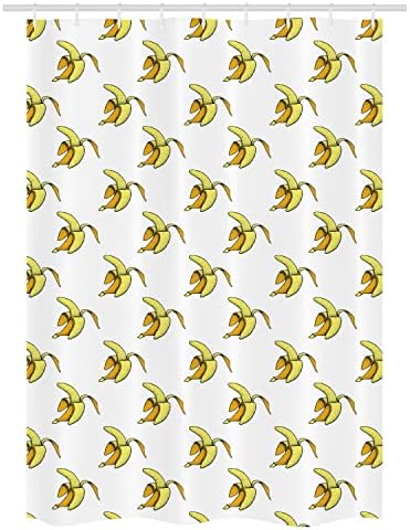Ambesonne Banana Stall Shower Curtain Set with Hooks