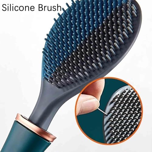 Heykomi Modern Flexible Silicone Toilet Brush Set with Holder 1