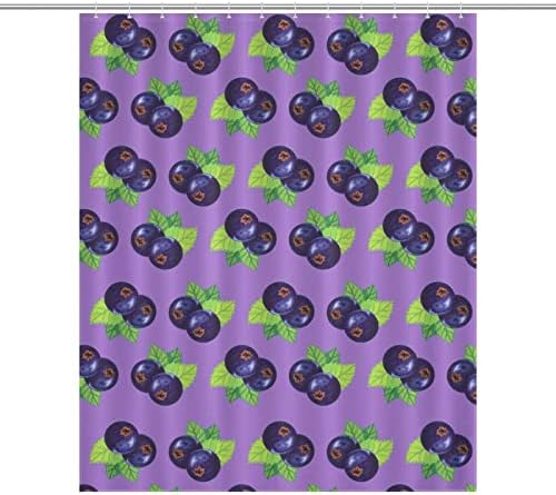 Blueberry Shower Curtain with 12 Hooks 60x72 Inch 1