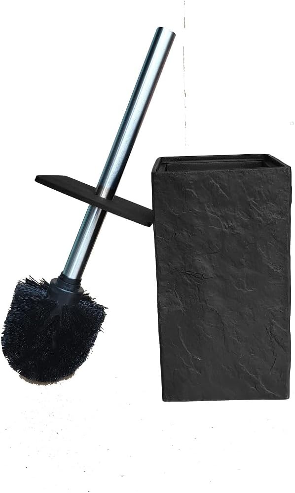 WENDIN Marble Resin Toilet Brush Holder Set
