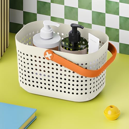 Durable Plastic Shower Caddy Basket with Handle