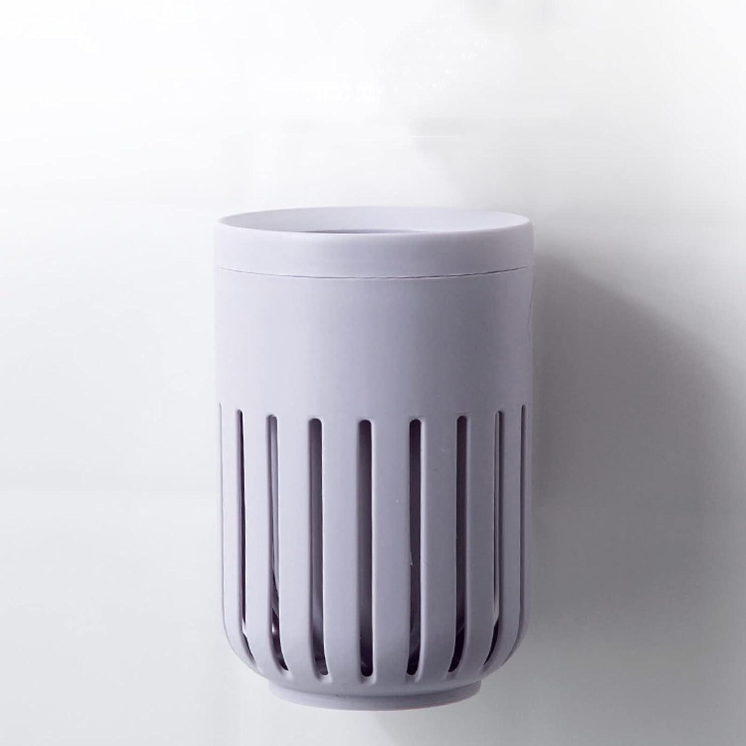 Gray-Blue Wall-Mounted Toilet Brush Set with Holder