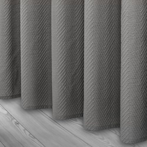 Gibelle Ombre Grey 3D Textured Shower Curtain Set