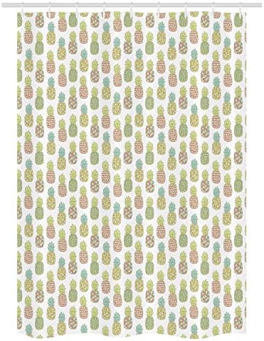 Ambesonne Pineapple Shower Curtain Set 54x78 Avocado Green