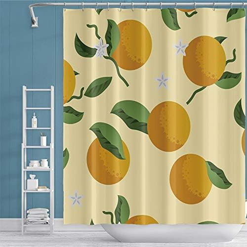 OERJU 60x72inch Waterproof Shower Curtain with Hooks
