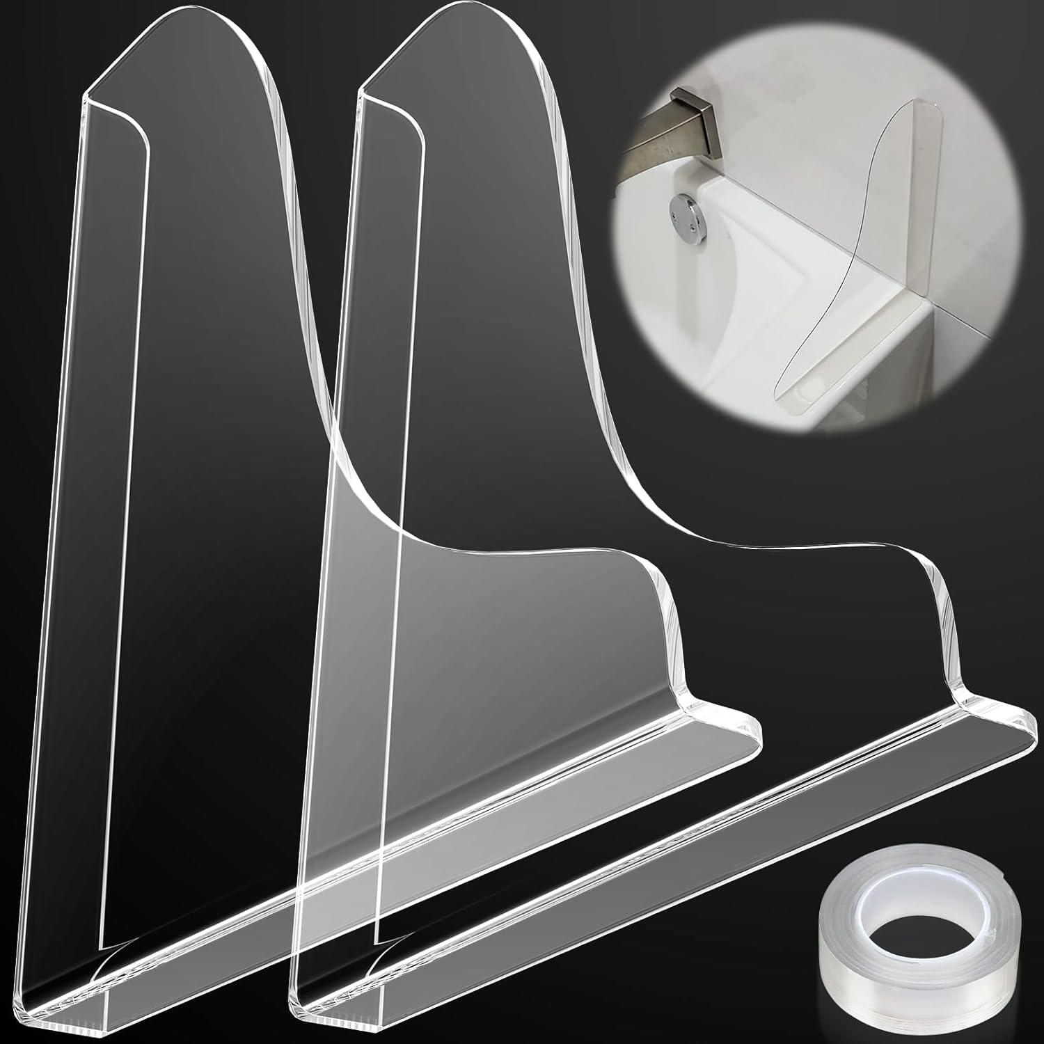 KOMOHOM Shower Splash Guard for Bathtub Corner