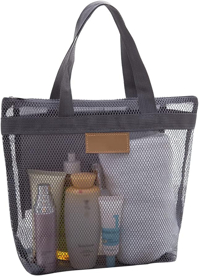 Pebipoo 2 Mesh Shower Caddy Bags with Zipper and Inner Pocket