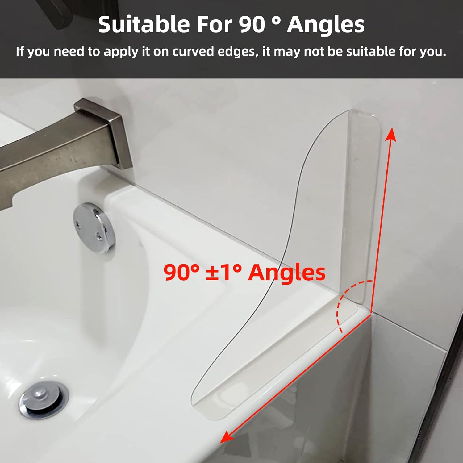 KOMOHOM Shower Splash Guard for Bathtub Corner